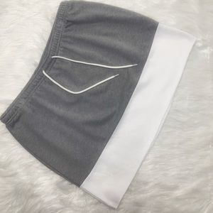 Large Grey and White Cotton Skirt